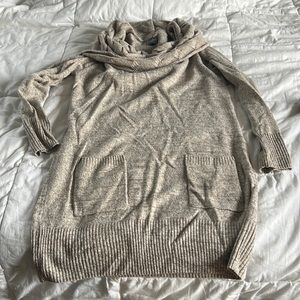 Sweater dress, oatmeal color, cowl neck, Soho New York & Company Street, medium